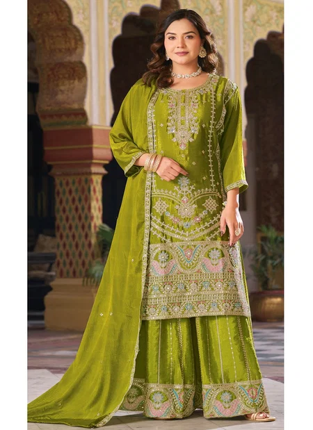 10088 A To D By Zorista Chinon Silk Readymade Suits Wholesalers In Delhi